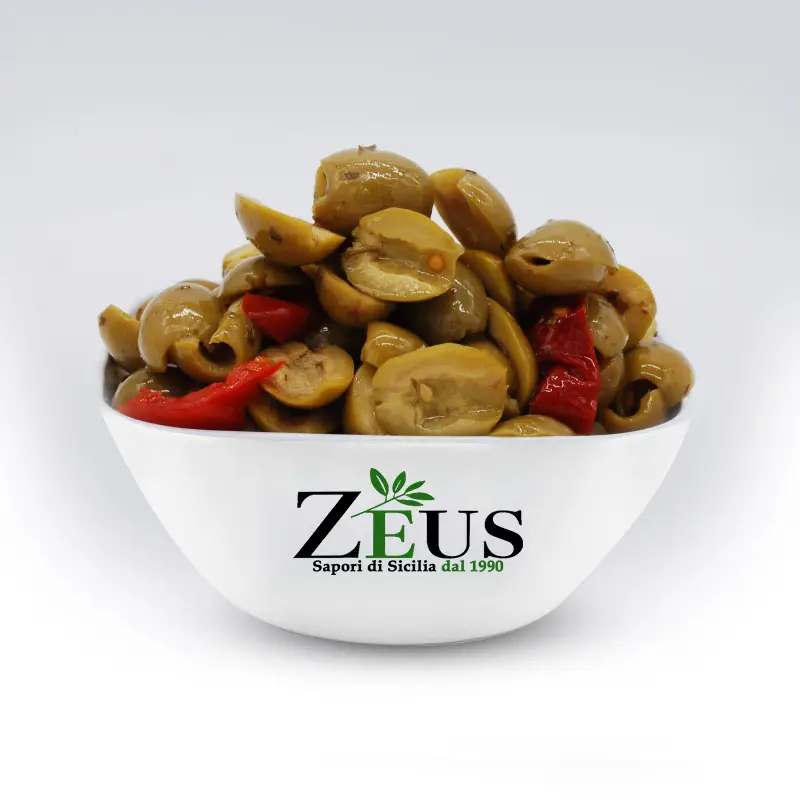 Olive Verdi a Barchetta Siciliane Zeus - Conserva Artigianale 500 gr