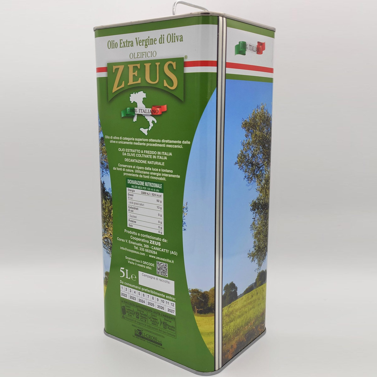 Olio Extravergine di Oliva BIOLOGICO Siciliano Zeus Sicilia – Lattina 5 Litri - immagine 3