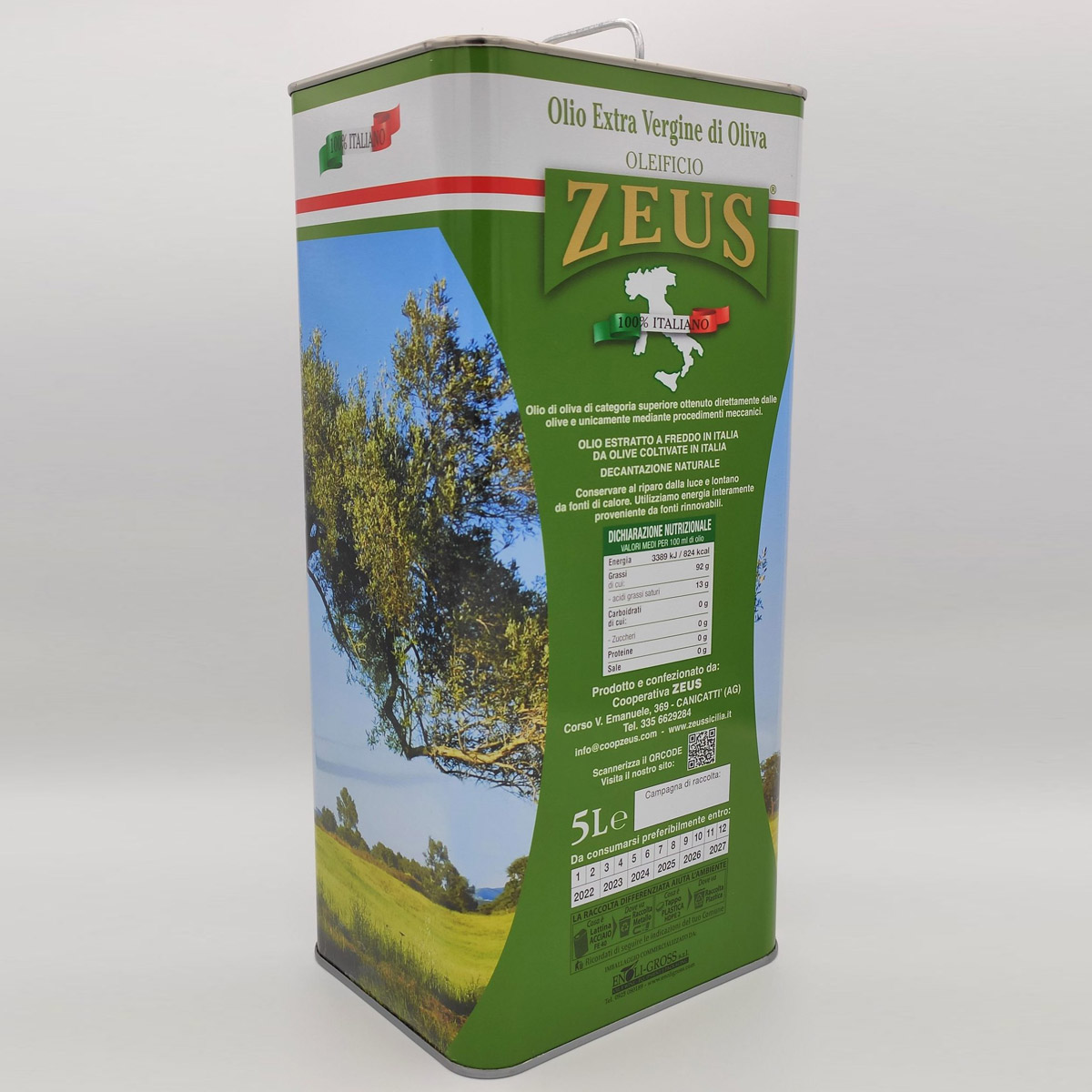 Olio Extravergine di Oliva BIOLOGICO Siciliano Zeus Sicilia – Lattina 5 Litri - immagine 2