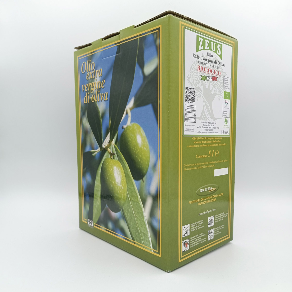 Olio Extravergine di Oliva BIOLOGICO Siciliano Zeus Sicilia – Lattina 5 Litri - immagine 4