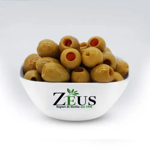 Olive Farcite in Olio Siciliane Zeus - Conserva Artigianale 500 gr