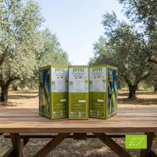 3x Olio Extravergine di Oliva BIOLOGICO Siciliano Zeus Sicilia – Bag in Box 3 Litri