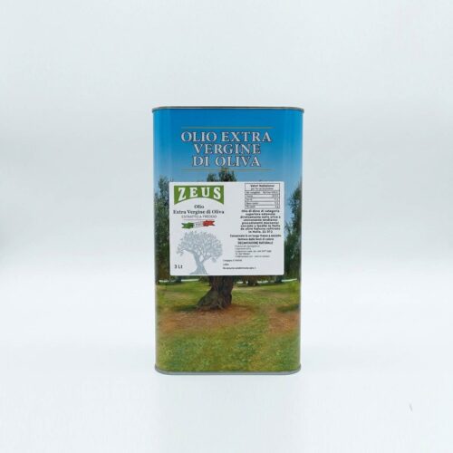 Olio Extravergine di Oliva Siciliano Zeus Sicilia - Lattina 3 Litri
