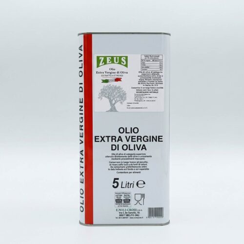 Olio Extravergine di Oliva Siciliano Zeus Sicilia - Lattina 5 Litri