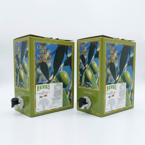 2x Olio Extravergine di Oliva Siciliano Zeus Sicilia – Bag in box 5 Litri